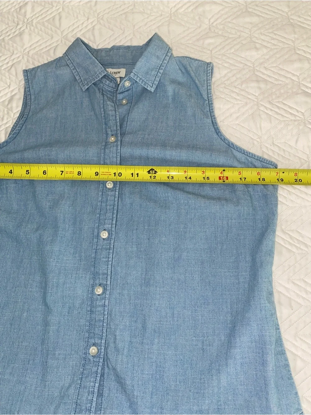 J. Crew sleeveless chambray
